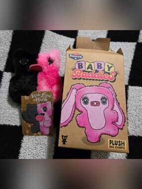 Fuggler Baby Baddies Keyrings Series 1 Collectible 5" Plush Toy wide Eyed Weirdo